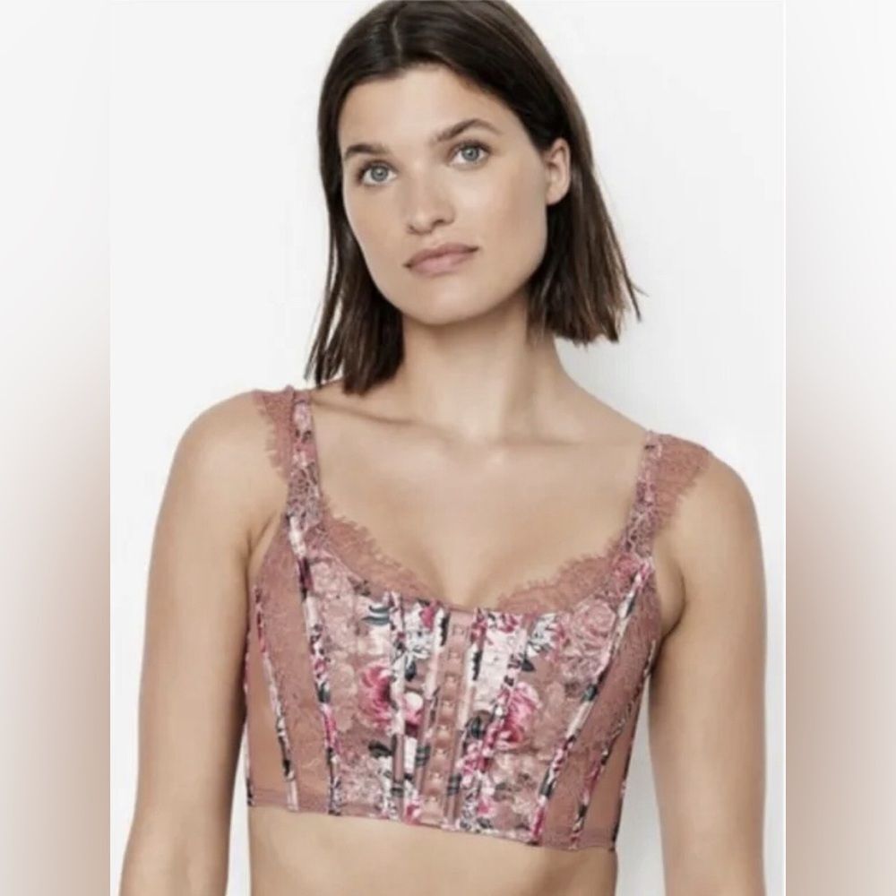 Victoria’s Secret Floral Lace Bustier – Size L